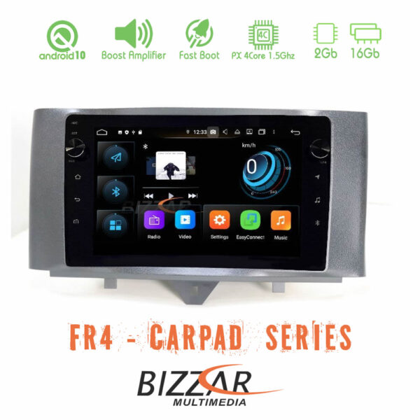 Bizzar FR4 Series CarPad 9" Smart 451 Facelift 4core Android 10 Navigation Multimedia