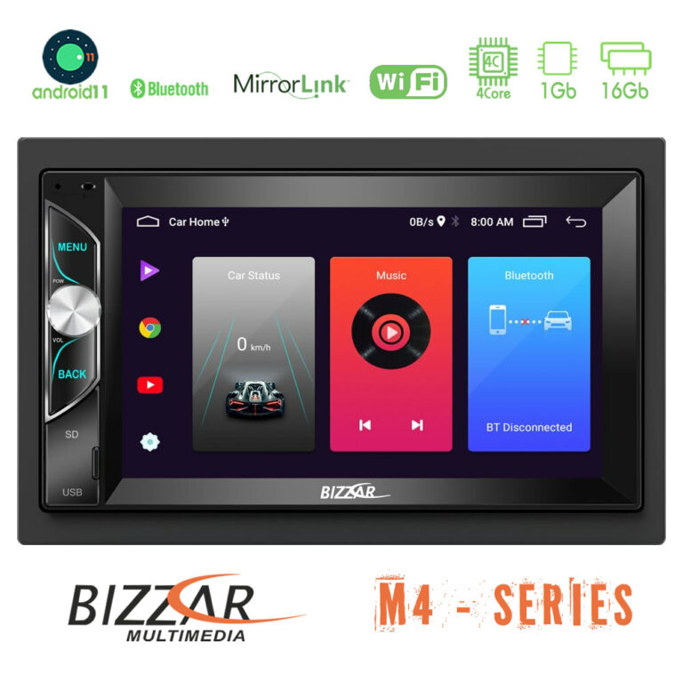 Bizzar 2DIN Deck Android 11 (1+16GB) Multimedia Perfect 2Din Size