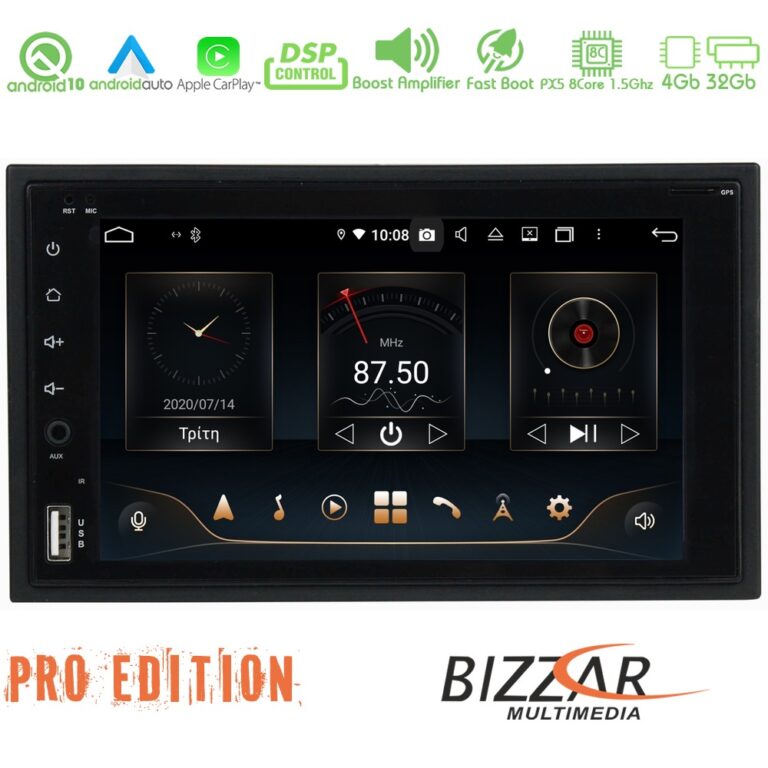 Bizzar Universal Pro Edition 2DIN Deckless Android10 8Core Multimedia Station