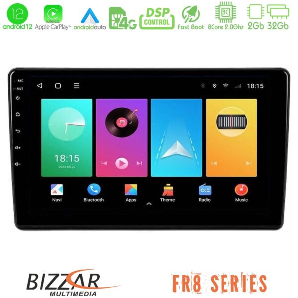 Bizzar FR8 Series FR8 Series Peugeot Partner / Citroën Berlingo 2008-2018 8Core Android12 2+32GB Navigation Multimedia Tablet 9"