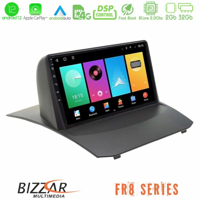 Bizzar FR8 Series Ford Fiesta 2008-2013 8core Android13 2+32GB Navigation Multimedia 9"