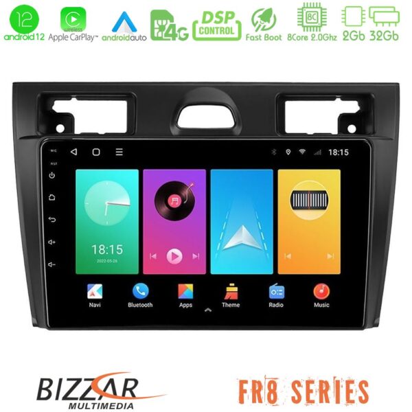 Bizzar FR8 Series Ford Fiesta 2006-2008 8core Android13 2+32GB Navigation Multimedia Tablet 9"