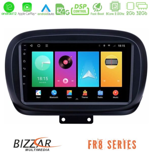 Bizzar FR8 Series Fiat 500X 8core Android12 2+32GB Navigation Multimedia Tablet 9"