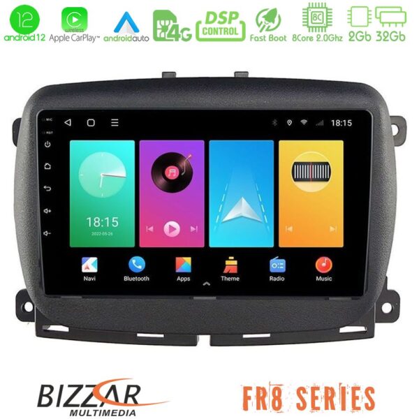 Bizzar FR8 Series Fiat 500L 8core Android12 2+32GB Navigation Multimedia Tablet 10"