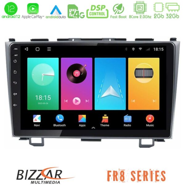 Bizzar FR8 Series Honda CRV 8core Android12 2+32GB Navigation Multimedia Tablet 9"