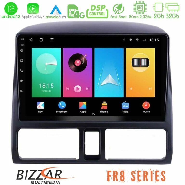 Bizzar FR8 Series Honda CRV 2002-2006 8core Android12 2+32GB Navigation Multimedia Tablet 9"