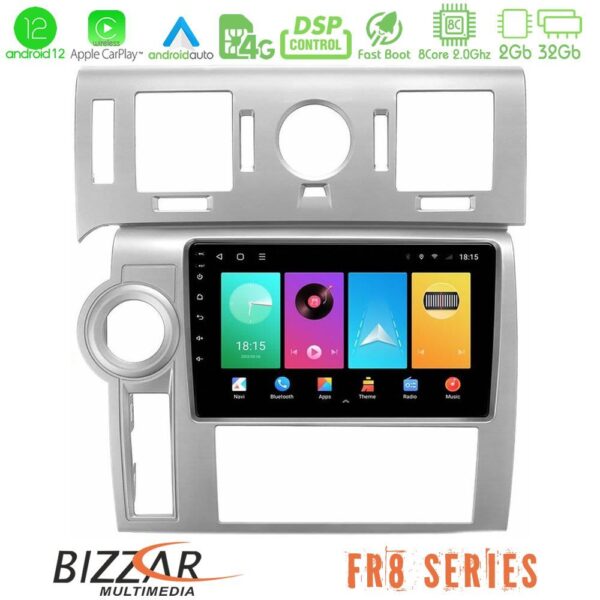 Bizzar FR8 Series Hummer H2 2008-2009 8core Android12 2+32GB Navigation Multimedia Tablet 9"