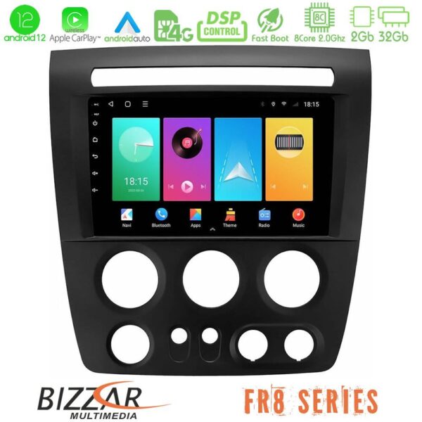 Bizzar FR8 Series Hummer H3 2005-2009 8core Android12 2+32GB Navigation Multimedia Tablet 9"