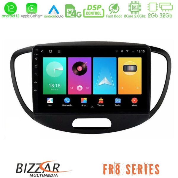 Bizzar FR8 Series Hyundai i10 2008-2013 8core Android12 2+32GB Navigation Multimedia Tablet 9"