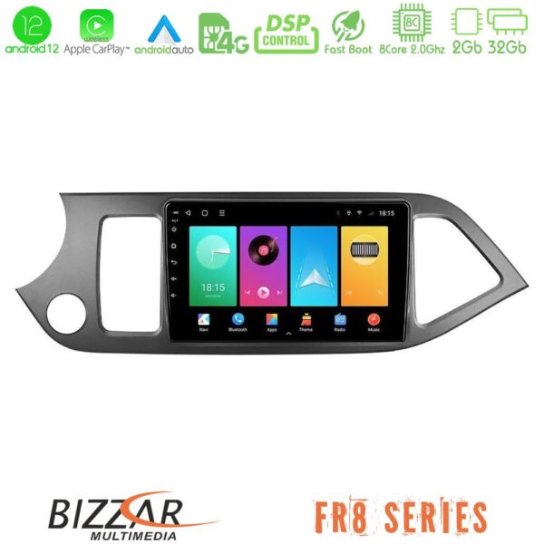 Bizzar FR8 Series Kia Picanto 8core Android12 2+32GB Navigation Multimedia Tablet 9"