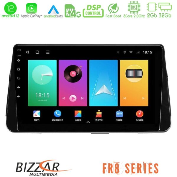 Bizzar FR8 Series Nissan Micra K14 8core Android13 2+32GB Navigation Multimedia Tablet 10"