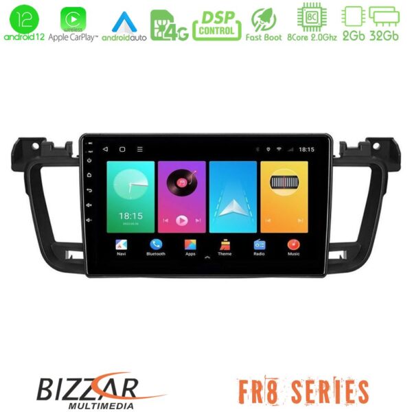 Bizzar FR8 Series Peugeot 508 2010-2018 8core Android13 2+32GB Navigation Multimedia Tablet 9"