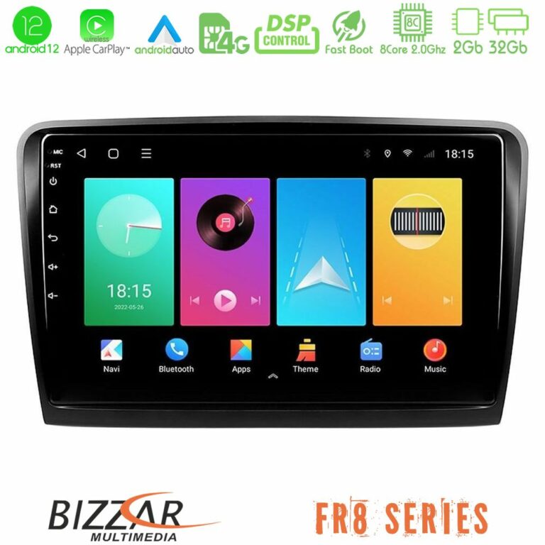 Bizzar FR8 Series Skoda Superb 2008-2015 8core Android 11 2+32GB Navigation Multimedia Tablet 9"