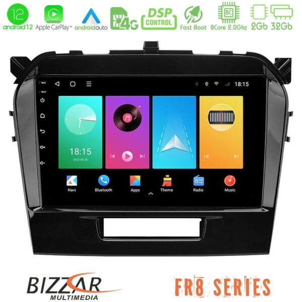 Bizzar FR8 Series Suzuki Vitara 2015-2021 8core Android12 2+32GB Navigation Multimedia Tablet 9"