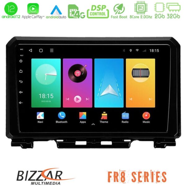 Bizzar FR8 Series Suzuki Jimny 2018-2022 8core Android13 2+32GB Navigation Multimedia Tablet 9"