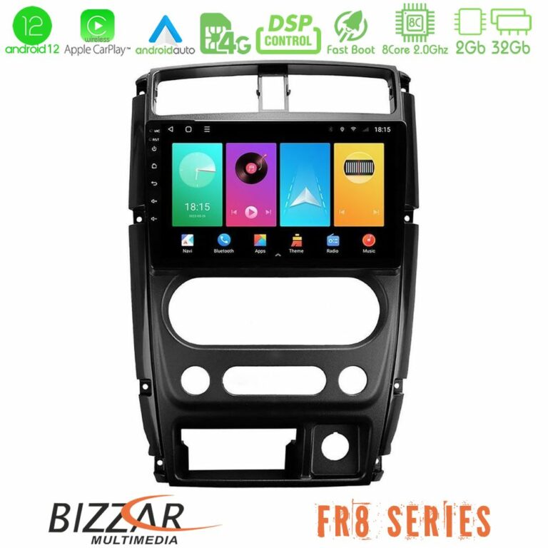 Bizzar FR8 Series Suzuki Jimny 2007-2017 8core Android12 2+32GB Navigation Multimedia Tablet 9"