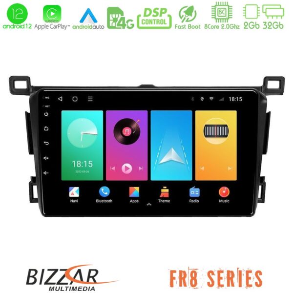 Bizzar FR8 Series Toyota RAV4 2013-2018 8core Android13 2+32GB Navigation Multimedia Tablet 9"