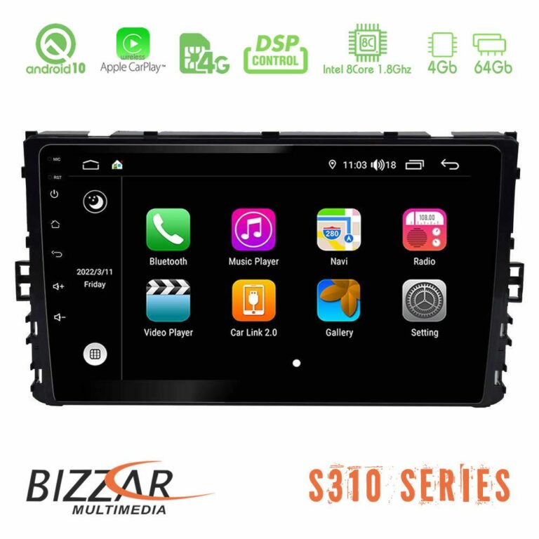 Bizzar S310 VW 2017> Car Pad 9" Android 10 Multimedia Station