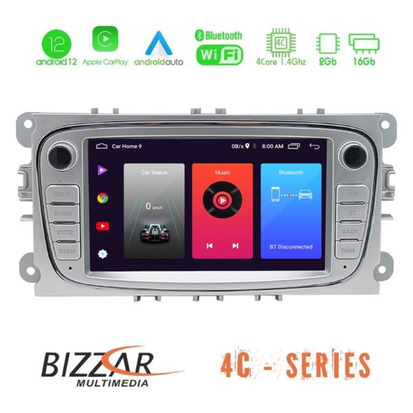 Bizzar Ford 2007-> 4core Android12 2+16GB Navigation Multimedia Deckless 7"