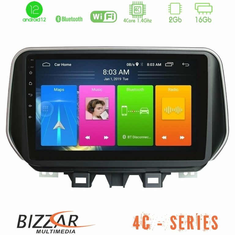 Bizzar 4C Series Hyundai ix35 4Core Android12 2+16GB Navigation Multimedia Tablet 10"