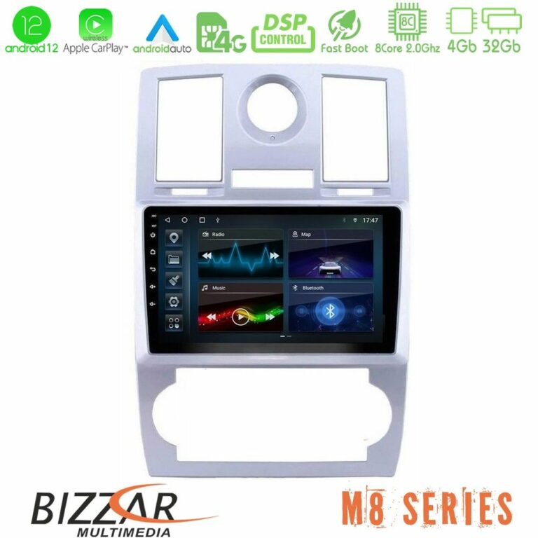 Bizzar M8 Series Chrysler 300C 8core Android12 4+32GB Navigation Multimedia Tablet 9"