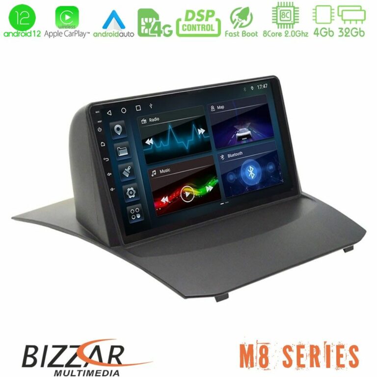 Bizzar M8 Series Ford Fiesta 2008-2013 8core Android12 4+32GB Navigation Multimedia 9"