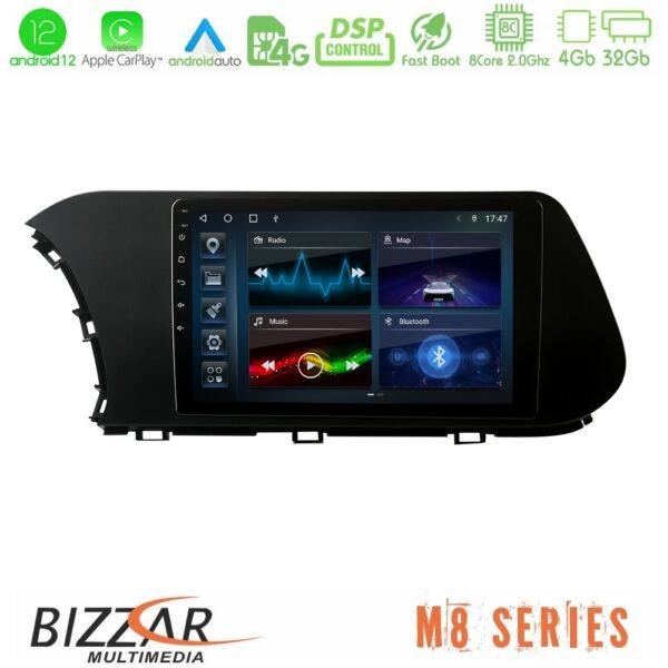 Bizzar M8 Series Hyundai i20 2021-2022 8core Android13 4+32GB Navigation Multimedia Tablet 10"