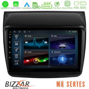 Bizzar M8 Series Mitsubishi L200 8core Android12 4+32GB Navigation Multimedia Tablet 9"