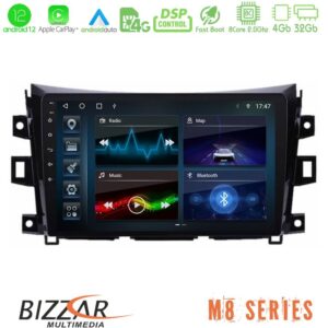 Bizzar M8 Series Nissan Navara NP300 8core Android12 4+32GB Navigation Multimedia Tablet 9"