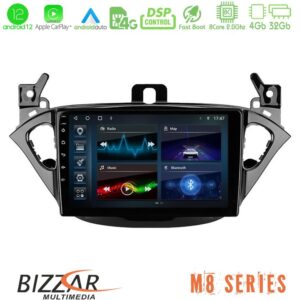Bizzar M8 Series Opel Corsa E/Adam 8core Android12 4+32GB Navigation Multimedia Tablet 9"