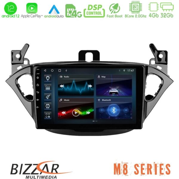 Bizzar M8 Series Opel Corsa E/Adam 8core Android13 4+32GB Navigation Multimedia Tablet 9"