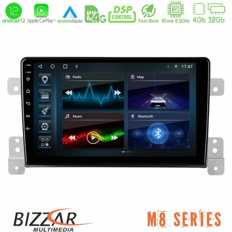 Bizzar M8 Series Suzuki Grand Vitara 8core Android13 4+32GB Navigation Multimedia Tablet 9"