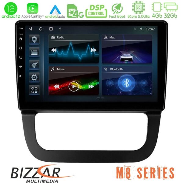 Bizzar M8 Series VW Jetta 8core Android12 4+32GB Navigation Multimedia Tablet 10"