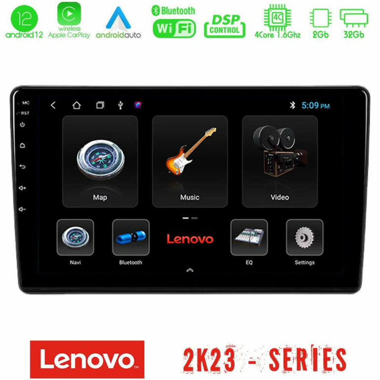 Lenovo Car Pad Citroën C3 2017-> 4Core Android12 2+32GB Navigation Multimedia Tablet 9"