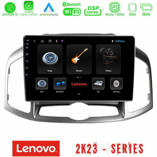 Lenovo Car Pad Chevrolet Captiva 2012-2016 4Core Android12 2+32GB Navigation Multimedia Tablet 9"