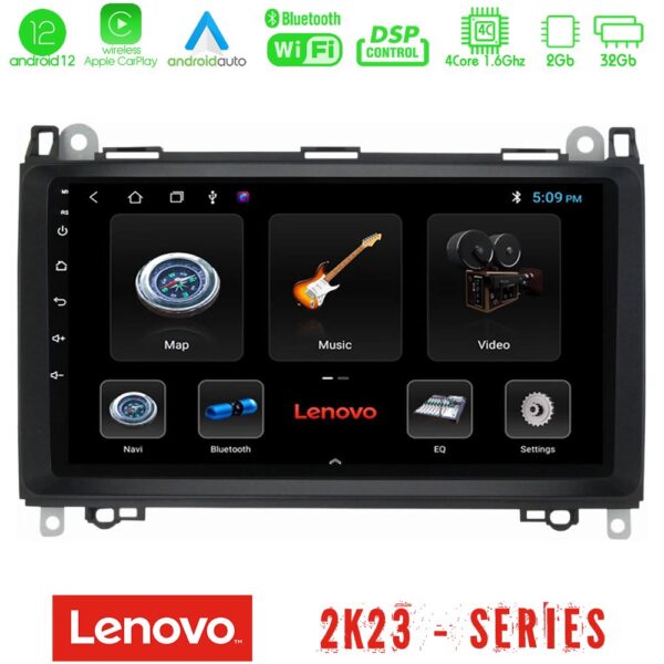 Lenovo Car Pad Mercedes A/B/Vito/Sprinter Class 4Core Android12 2+32GB Navigation Multimedia 9"