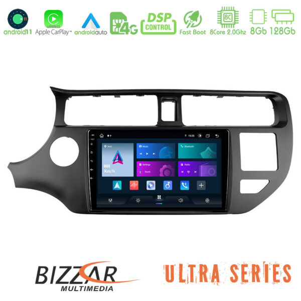 Bizzar Ultra Series Kia Rio 2011-2015 8core Android11 8+128GB Navigation Multimedia Tablet 9"