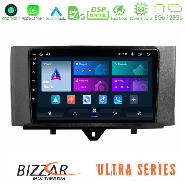 Bizzar Ultra Series Smart 451 Facelift 8core Android11 8+128GB Navigation Multimedia Tablet 9"