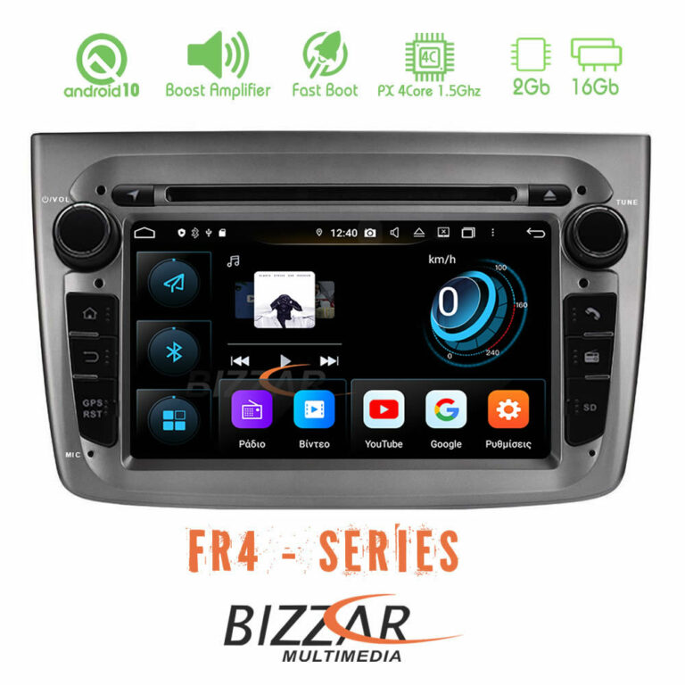 Bizzar FR4 Series Alfa Romeo Mito Android 10 4Core Multimedia Station (Γκρι χρώμα)