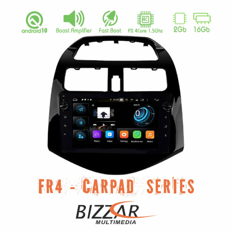 Bizzar FR4 Series CarPad 9" Chevrolet Spark 4core Android 10 Navigation Multimedia