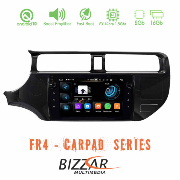 Bizzar FR4 Series CarPad 9" Kia Rio 2011-2015 4core Android 10 Navigation Multimedia