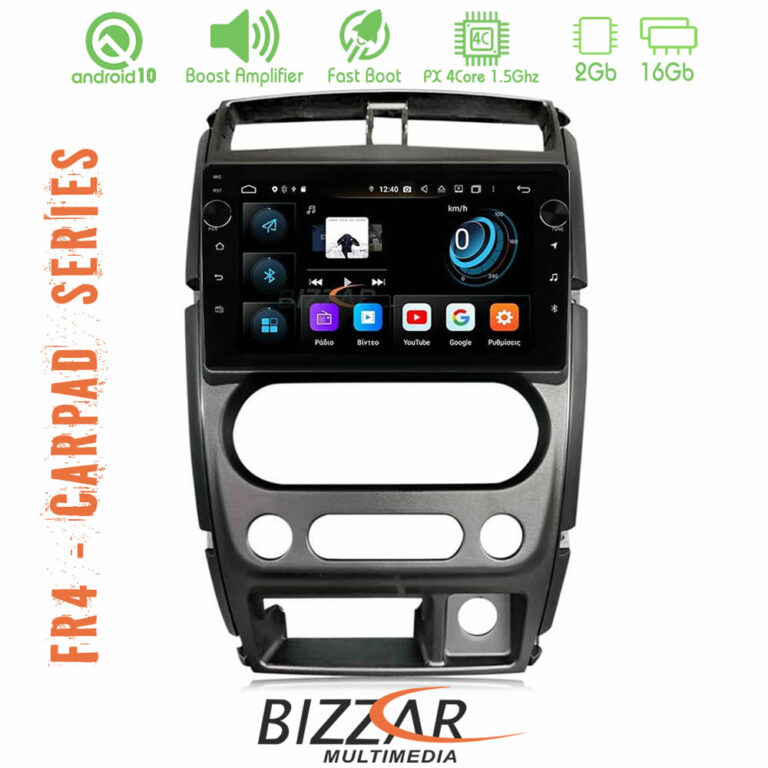 Bizzar FR4 Series CarPad 9" Suzuki Jimny 2007-2017 4core Android 10 Navigation Multimedia