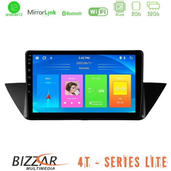 Bizzar 4T Series BMW Χ1 E84 4Core Android12 2+32GB Navigation Multimedia Tablet 10"