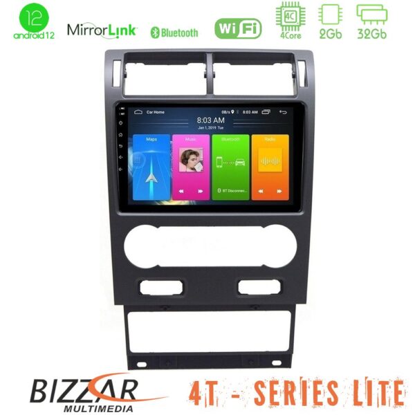 Bizzar 4T Series Ford Mondeo 2004-2007 4Core Android12 2+32GB Navigation Multimedia Tablet 9"
