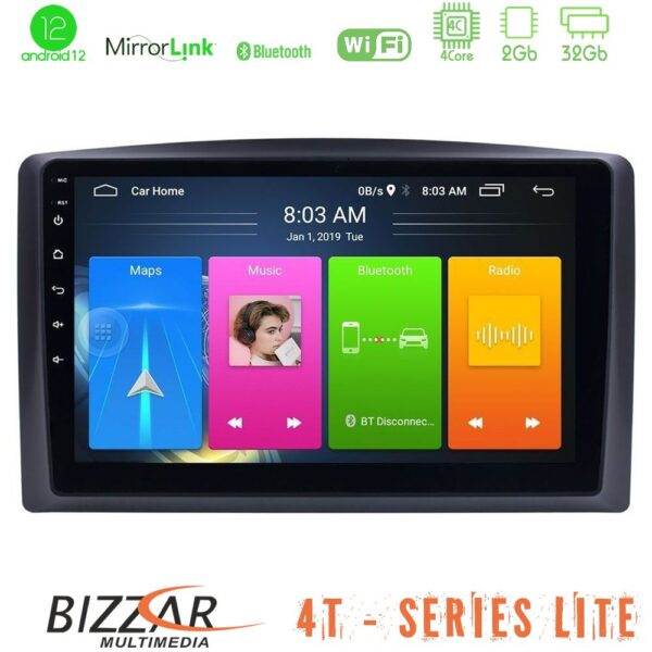 Bizzar 4T Series Mercedes Vito 2015-2021 4Core Android12 2+32GB Navigation Multimedia Tablet 10"