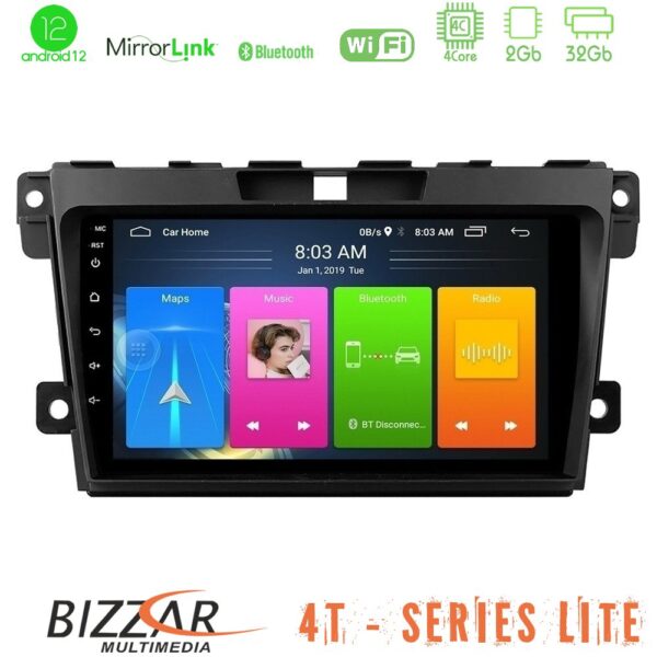 Bizzar 4T Series Mazda CX-7 2007-2011 4Core Android12 2+32GB Navigation Multimedia Tablet 9"