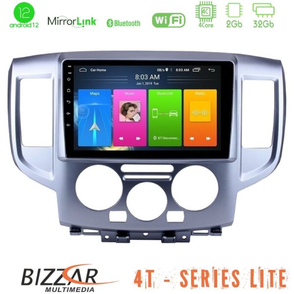 Bizzar 4T Series Nissan NV200 4Core Android12 2+32GB Navigation Multimedia Tablet 9"