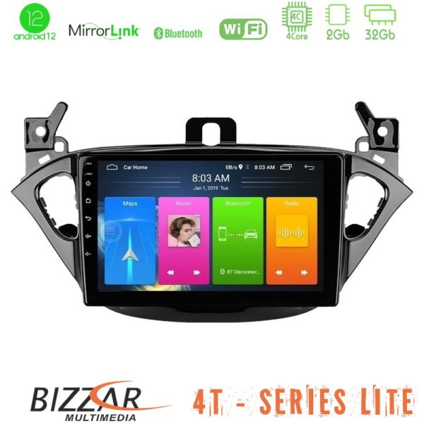 Bizzar 4T Series Opel Corsa E 4Core Android12 2+32GB Navigation Multimedia Tablet 9"