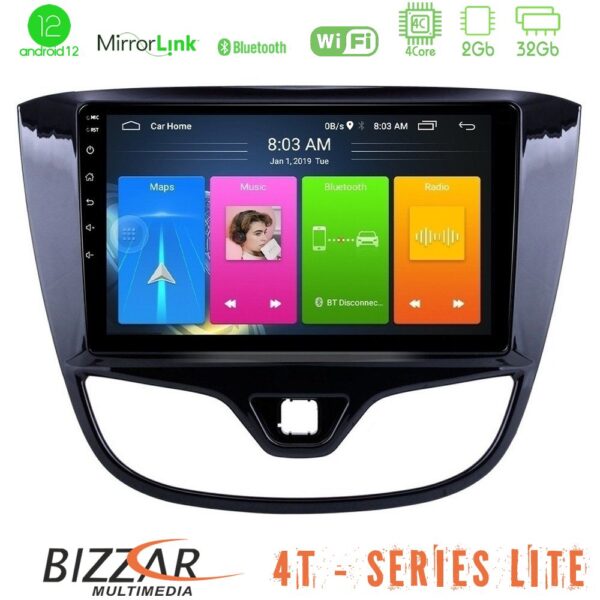 Bizzar 4T Series Opel Karl 2015-2019 4Core Android12 2+32GB Navigation Multimedia Tablet 9"
