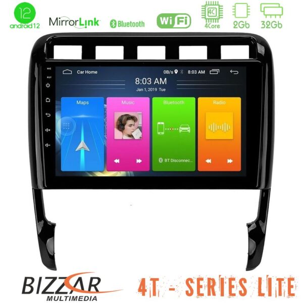 Bizzar 4T Series Porsche Cayenne 2003-2010 4Core Android12 2+32GB Navigation Multimedia Tablet 9"